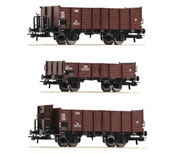 260836 Roco Offene Güterwagen Set 3tlg. (ÖBB) 6600250 Epoche III-IV.jpg